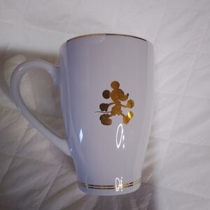 Disney Gold Mickey Mouse Coffee Cup With Lid